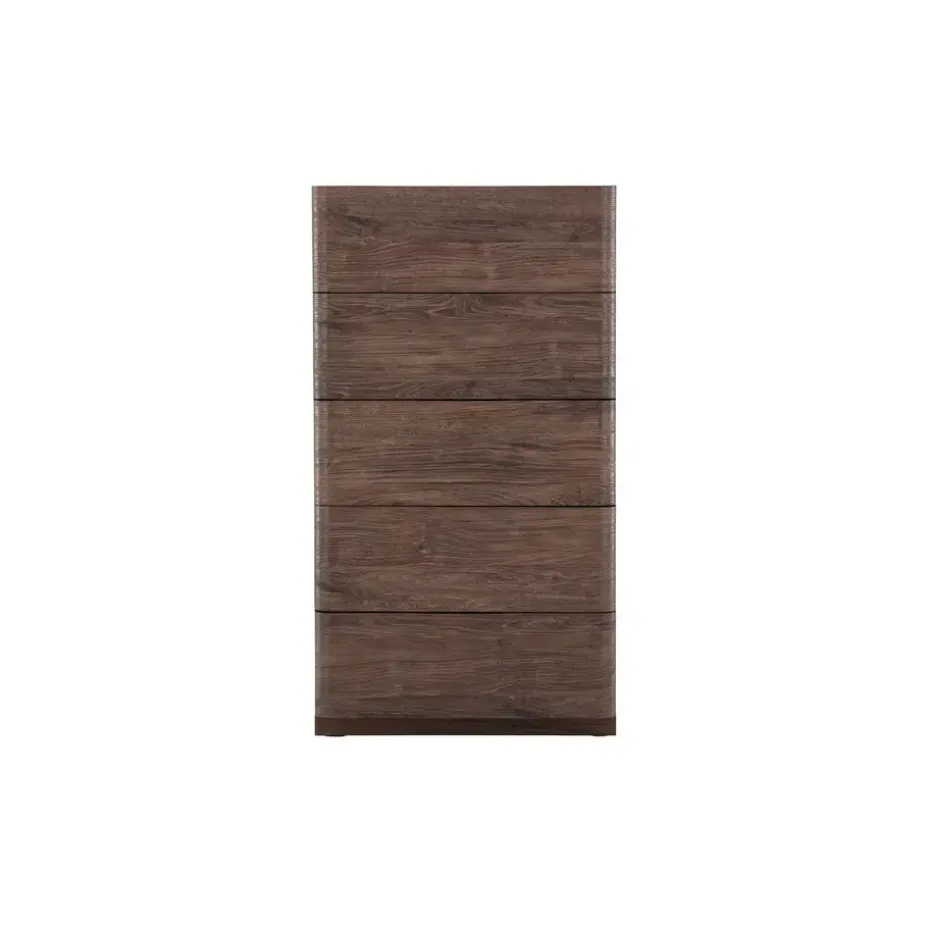 Ladekast 5 Lades - Donkerbruin MDF - 55x35x100cm - Noble