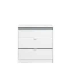 Ladekast Bobby - wit - 80x78,5x40,5 cm