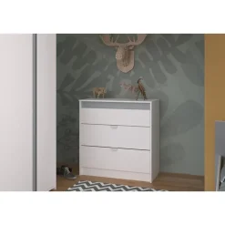 Ladekast Bobby - wit - 80x78,5x40,5 cm