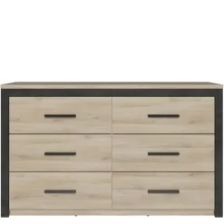 Ladekast Collins-Kronberg eik/Sidewalk zwart