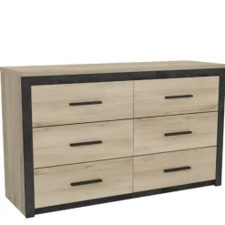 Ladekast Collins-Kronberg eik/Sidewalk zwart