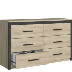 Ladekast Collins-Kronberg eik/Sidewalk zwart