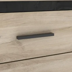 Ladekast Collins-Kronberg eik/Sidewalk zwart