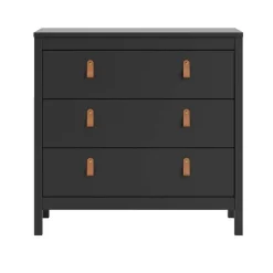 Ladekast Madeira - zwart - 80x82x38 cm