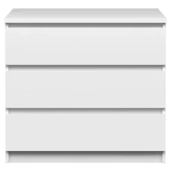 Ladekast Naia 3 lades - hoogglans wit - 70,1x76,8x50 cm