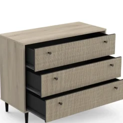 Ladekast Sayuri 3 lades-Kronberg eik/wicker