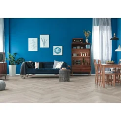 Laminaat Herringbone - visgraat grijs eiken