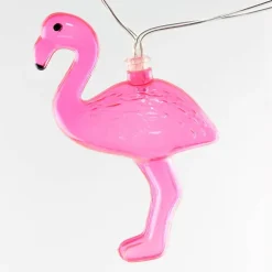Lampen koord - flamingo LED - 10 lampjes - zonne-energie
