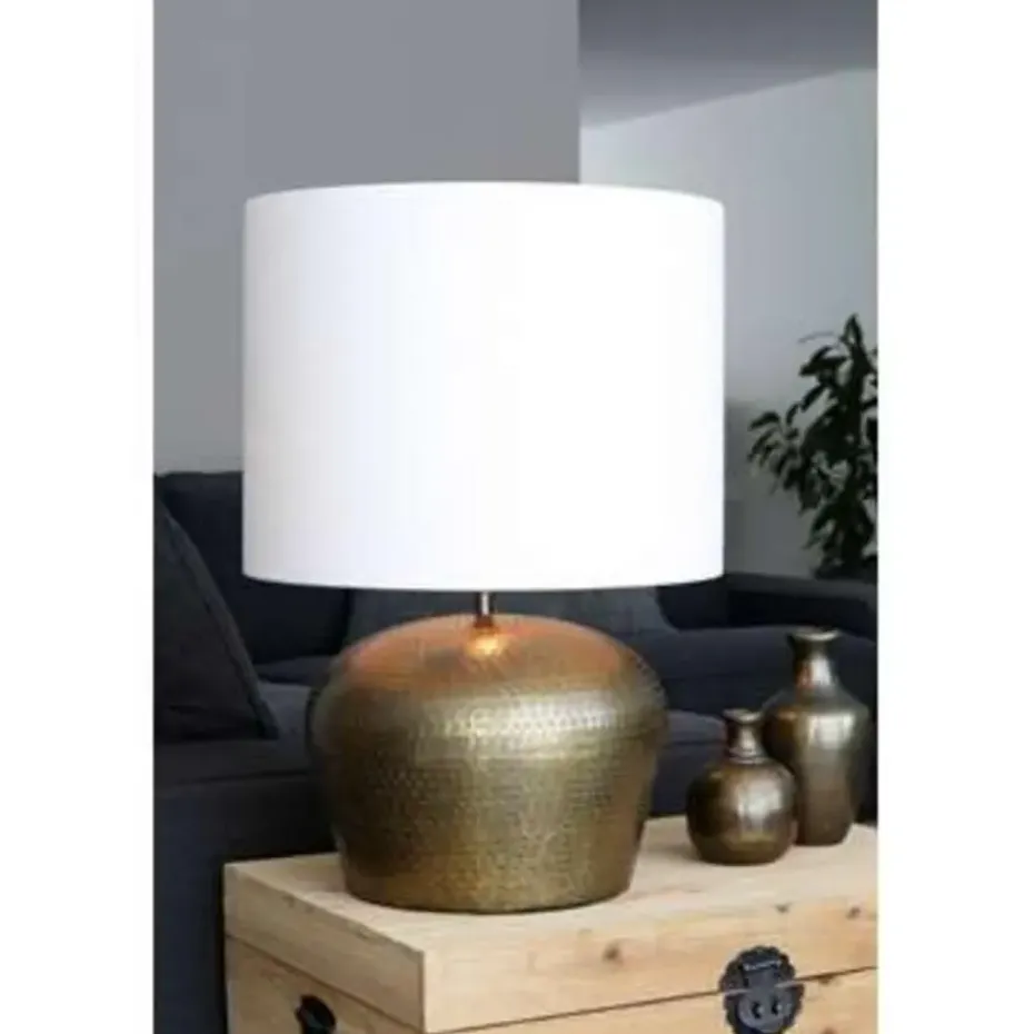 Lampenkap cilinder LIVIGNO - 50-50-38cm - eiwit