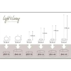 Lampenkap cilinder LIVIGNO - 50-50-38cm - eiwit