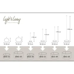 Lampenkap cilinder LIVIGNO - 40-40-30cm - eiwit