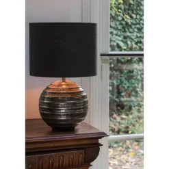 Lampenkap cilinder LIVIGNO - 40-40-30cm - zwart