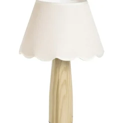 Lampenkap Florine - off-white katoen - 19xØ30 cm