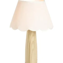 Lampenkap Florine - off-white katoen - 19xØ30 cm