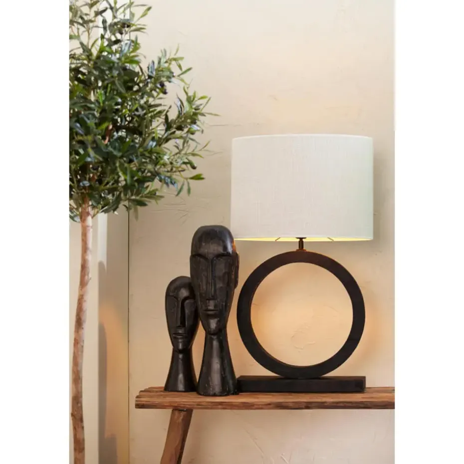 Lampenkap ovaal Saverna - Eiwit - 45x21x32cm