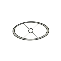 Lampenkap Ovaal Velours - Zwart - 30x15x25cm