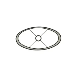 Lampenkap Ovaal Velours - Zwart - 30x15x25cm