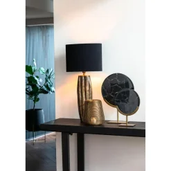 Lampenkap Ovaal Velours - Zwart - 30x15x25cm