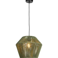 Lampenkap Willow - groen metaal/papier - 27xØ33 cm