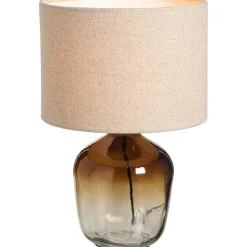 Lampvoet Mois bruin glas E27 26,5xØ16,5 cm