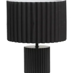 Lampvoet Riv - zwart hout - E27 - 21xØ12 cm