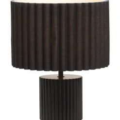 Lampvoet Riv - zwart hout - E27 - 21xØ12 cm