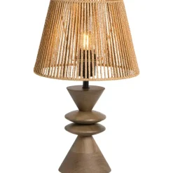 Lampvoet Timber bruin E27 - 30x13x13 cm