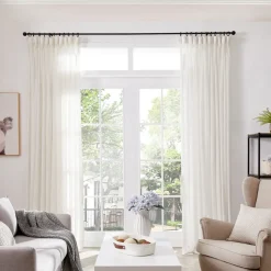 Lange Gordijnroede - Uitschuifbaar - Stang van 90 - 170 cm - Zwart