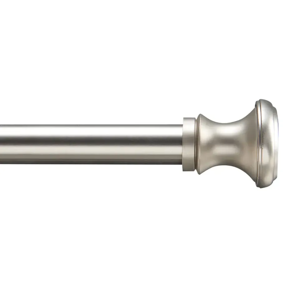 Lange gordijnroede - uitschuifbaar - 250-360 cm - zilvergrijs