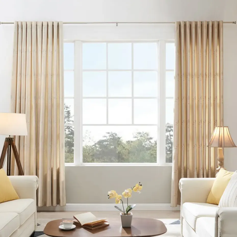 Lange gordijnroede - uitschuifbaar - 250-360 cm - zilvergrijs