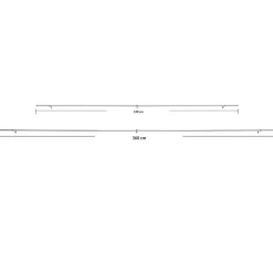 Lange Gordijnroede - Uitschuifbaar - Stang van 240-360 cm - Zilver