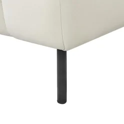 LANNILS - Chaise longue - Beige - Linkszijdig - Fluweel