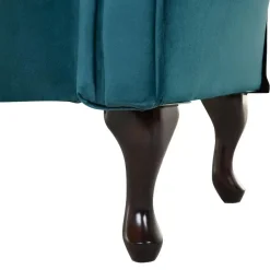 LATTES - Chaise longue - Blauw - Linkerzijde - Fluweel