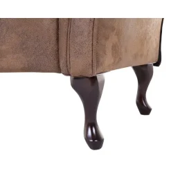 LATTES - Chaise longue - Bruin - Linkerzijde - Kunstsuède