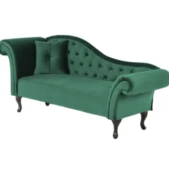 LATTES - Chaise longue - Groen - Linkerzijde - Fluweel