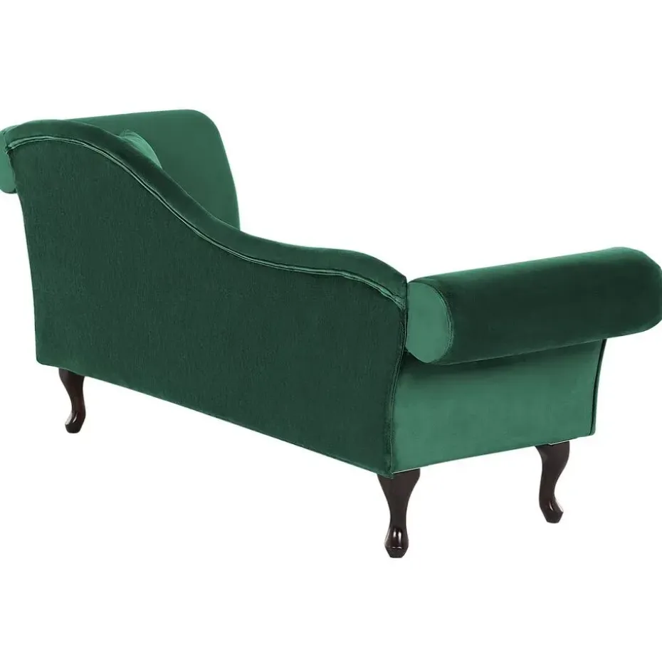LATTES - Chaise longue - Groen - Rechterzijde - Fluweel