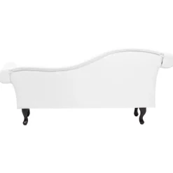 LATTES - Chaise longue - Wit - Linkerzijde - Kunstleer