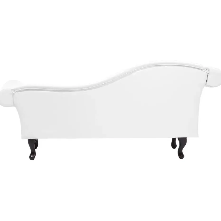 LATTES - Chaise longue - Wit - Linkerzijde - Kunstleer