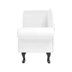 LATTES - Chaise longue - Wit - Linkerzijde - Kunstleer