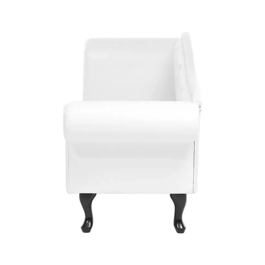 LATTES - Chaise longue - Wit - Linkerzijde - Kunstleer