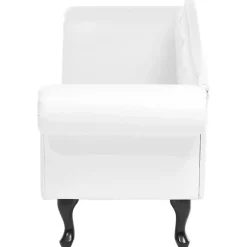 LATTES - Chaise longue - Wit - Linkerzijde - Kunstleer