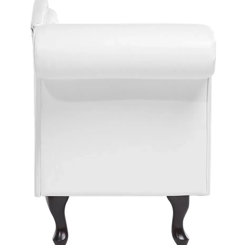 LATTES - Chaise longue - Wit - Linkerzijde - Kunstleer