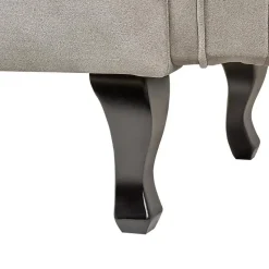 LATTES II - Chaise longue - Taupe - Rechterzijde - Fluweel