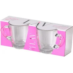 LAV Koffie/thee glazen - 2x stuks - glas - 230 ml