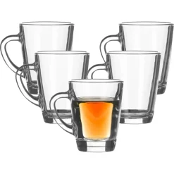 LAV Theeglazen/koffie glazen - transparant glas - 2x - 250 ml