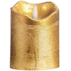 LED Kaars Rustiek - goud - 10xØ7,6 cm