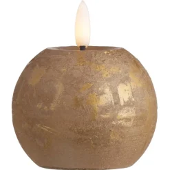 LED-kaars Bal - goudkleur - Ø8 cm