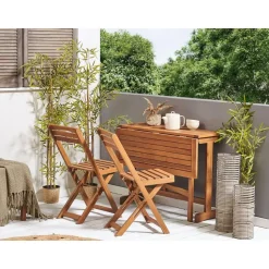 LENOLA - Bistroset voor 2 - Lichte houtkleur - Acaciahout