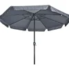 Les - Libra parasol met volant grijs 3 m