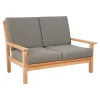 Les - Teak loungebank teak 124cm + kussen